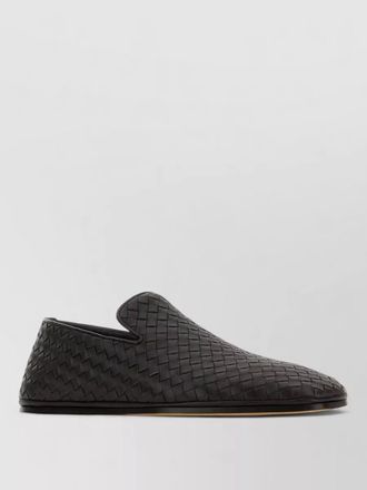 Bottega Veneta palazzo leather loafers round toe flat