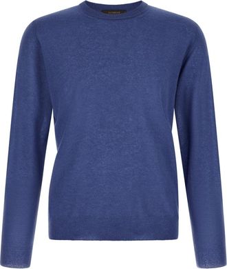 Zanone Blue Crew Neck Sweater