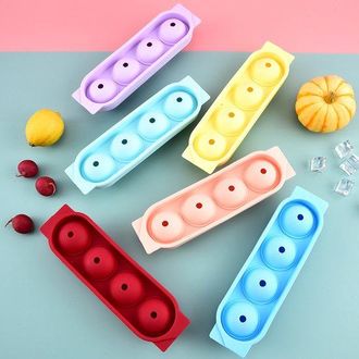 OEM Stampo Per Gelato In Silicone Da 6 Pezzi Con 4 Grandi Palline Di Gelato Sicuro Per Alimenti E Facile Da Sformare