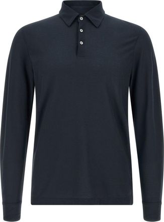 Zanone Blue Ice Cotton Polo Shirt