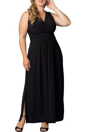 Kiyonna Daniela Sleeveless Maxi Dress in Black Noir at Nordstrom, Size 3 X