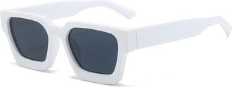 Generic Mens Large Frame Outdoor Sunglasses Womens Vacation Commuting Sports Sun Glasses(White)