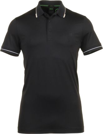 HUGO BOSS Mens Paul Pro Short Sleeve Polo, Black
