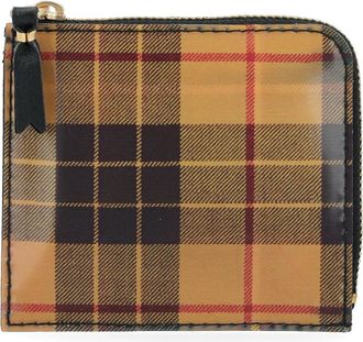 Comme Des Gar&ccedil;ons Lenticulair Tartan Portemonnee - unisex - Portefeuilles - Geel - ONE Size - Leer - Accessoires