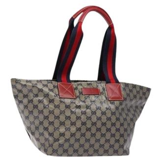 Gucci Pre-owned Tote Bags, female, Multicolor, Size: ONE SIZE Pre-owned Vintage GG Canvas Tote Bag