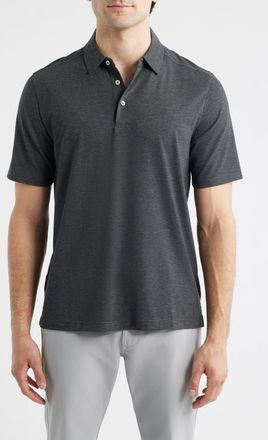 Johnston & Murphy XC+ Apex Heathered Performance Polo in Charcoal Heather at Nordstrom, Size Xxx-Large