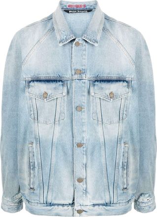 Palm Angels Sunset denim jacket - men - Polyester/Cotton/Cotton/Polyester - M - Blue
