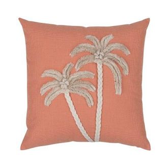 Elaine Smith Escape Handmade Applique Indoor & Outdoor Woven Accent Pillow in Coral at Nordstrom, Size 22X22