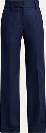 Gabriela Hearst Rhein Wool-Cashmere Flare Pants