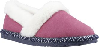 Hush Puppies Ariel Su&egrave;de Dames Roze Slippers