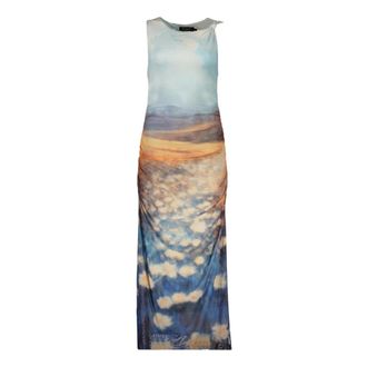 Desigual Vermont Long Tank Top Dress - Dames - Casual kleedjes - Veelkleurig - M - Kleedjes