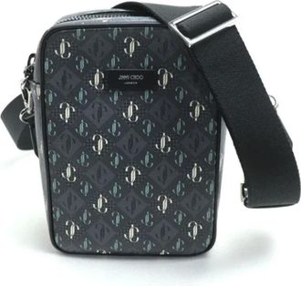 Jimmy Choo London Pre-owned Cross Body Bags, male, Black, Size: ONE SIZE Pre-owned Leather shoulder-bags