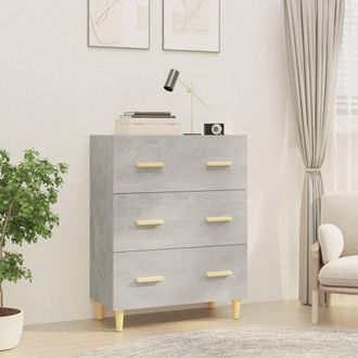 vidaXL Vidaxl - Aparador De Madera Contrachapada Gris Hormig&oacute;n 70x34x90 Cm
