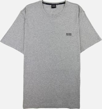 HUGO BOSS Mens Hugo Boss Embroidered Logo Rn T Shirt Grey Black - Grey/Multi - Size: 40