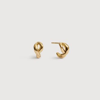 Monica Vinader Gold Ochre Huggie Earrings