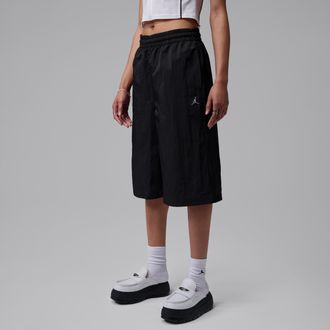 Nike Jordan Womens Jordan Brooklyn Woven Big Shorts in Black | IM6957-010