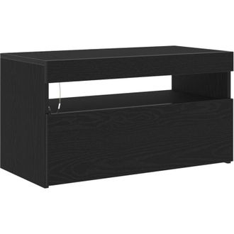 vidaXL Vidaxl - Gabinete De Tv Negro 75 X 35 X 40 Cm Madera Contrachapada