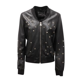 Mangano Chiodo Kenneth Jacket - Dames - Leren en Su&egrave;de Jassen - Zwart - XL - Leer - Jassen