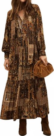 BA&SH Pierta Maxi Dress In Brown