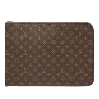 Louis Vuitton Pre-owned Clutches, female, Brown, Size: ONE SIZE Pre-owned Monogram Canvas Zip Around Clutch