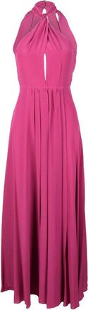 Patrizia Pepe Long Silk Dress - Fuchsia