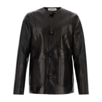 Namacheko Elijah Leather Jacket - Heren - Leren en Su&egrave;de Jassen - Zwart - S - Leer - Jassen