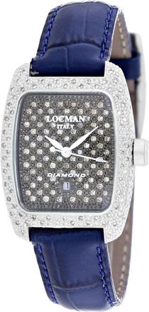 Locman Diamond Quartz Grey Dial Ladies Watch 485DLDC/BL