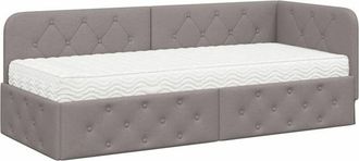 vidaXL Estructura De Cama En Esquina Taup&eacute; 80 X 200 Cm Tela Vidaxl