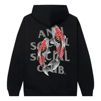 ANTI SOCIAL SOCIAL CLUB Koi Garden Hoodie 3M Reflective Black 0657-1SS230106KGH3R-BLAC
