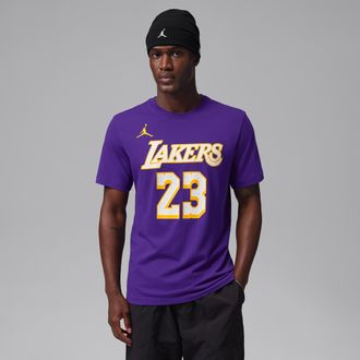 Nike Los Angeles Lakers Essentials Nike Mens NBA Statement T-Shirt in Purple | HV6272-504