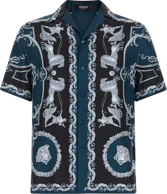 Versace Blue Hall Of Heroes Shirt