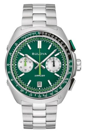 Bulova Racer Chronograph Bracelet Watch, 42mm in Silver-Tone at Nordstrom