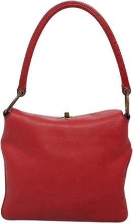 Miu Miu Pre-owned Handbags, female, Red, Size: ONE SIZE Pre-owned Leather Shoulder Bag
