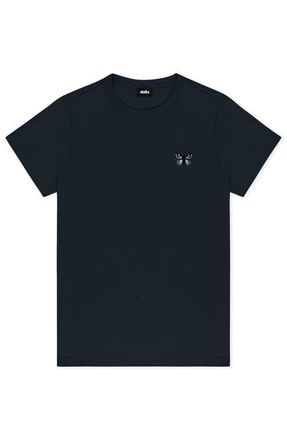 Dalix Butterfly Short Sleeve Classic Cotton Tee in Navy at Nordstrom, Size Xx-Large