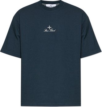 Stone Island T-shirt With Embroidered Logo