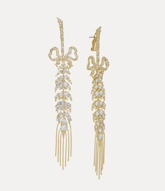 Vivienne Westwood Chloris Earrings Gold Cubic Zirconia Women