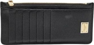 Dolce & Gabbana Pre-owned Wallets, female, Black, Size: ONE SIZE Pre-owned Long Card Holder