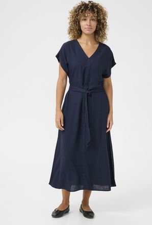 Cream Jurk A-shape navy