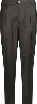 BRIGLIA 1949 Flannel Button Straight-Leg Formal Pants