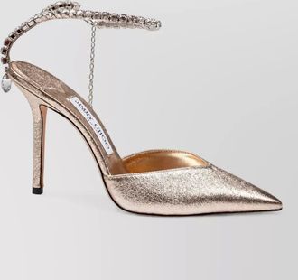 Jimmy Choo London crystal embellished slingback pumps