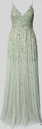 Lace & Beads Abendkleid mit Paillettenbesatz in Lind, Gr&ouml;&szlig;e XL