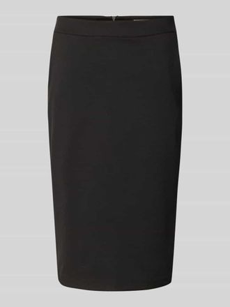 Ichi Knielanger Rock mit angedeuteten Ges&auml;&szlig;taschen Modell Kate Office in Black, Gr&ouml;&szlig;e XL