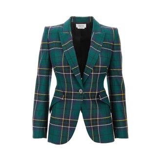 Alexander McQueen Wool tartan single-breasted jacket Woman 40