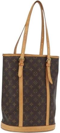 Louis Vuitton Pre-owned Bucket Bags, female, Brown, Size: ONE SIZE Pre-owned Canvas Bucket Bag