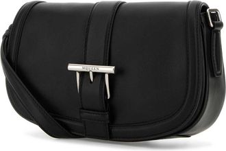 Alexander McQueen Womens Satchel Crossbody Black Bar