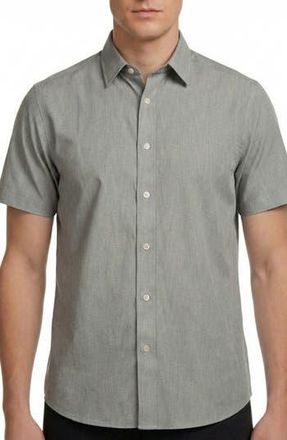 Report Collection Short Sleeve Stretch Button-Up Shirt in Sage at Nordstrom Rack, Size Xx-Large