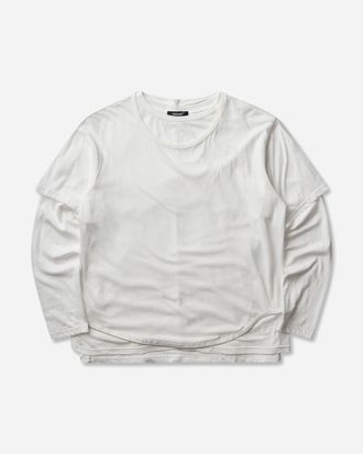 Undercover Men s Layered Zipped Longsleeve T-Shirt White