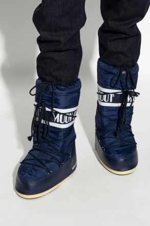 Moon Boot Snow Boots Icon Nylon, Mens, Navy Blue