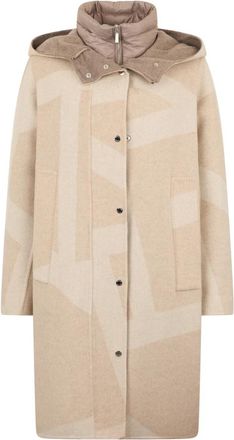 Moorer Sasha Jacket - Dames - Parka Jassen - Beige - L - Wol - Jassen