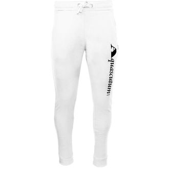 Aquascutum Heren Joggingbroek met logo (Wit, Zwart)